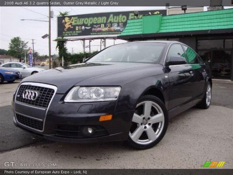 Oyster Grey Metallic / Light Grey 2008 Audi A6 3.2 quattro Sedan
