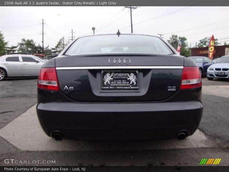 Oyster Grey Metallic / Light Grey 2008 Audi A6 3.2 quattro Sedan
