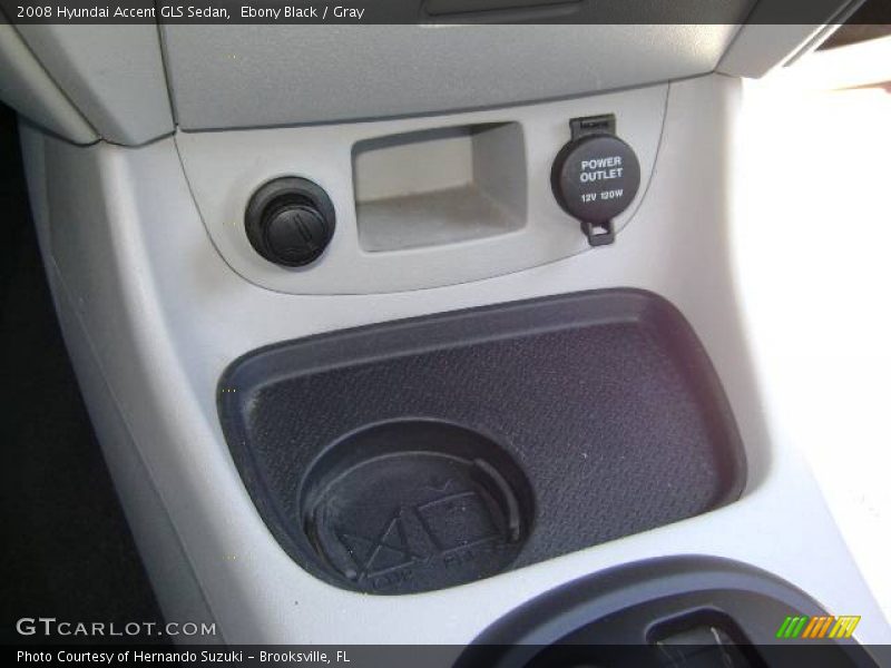 Ebony Black / Gray 2008 Hyundai Accent GLS Sedan