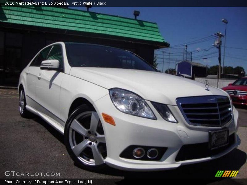 Arctic White / Black 2010 Mercedes-Benz E 350 Sedan