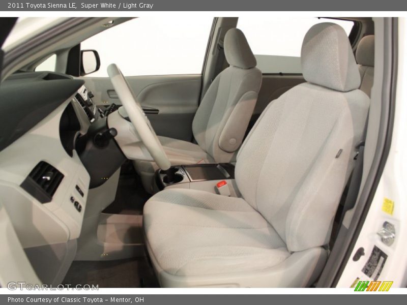 Super White / Light Gray 2011 Toyota Sienna LE