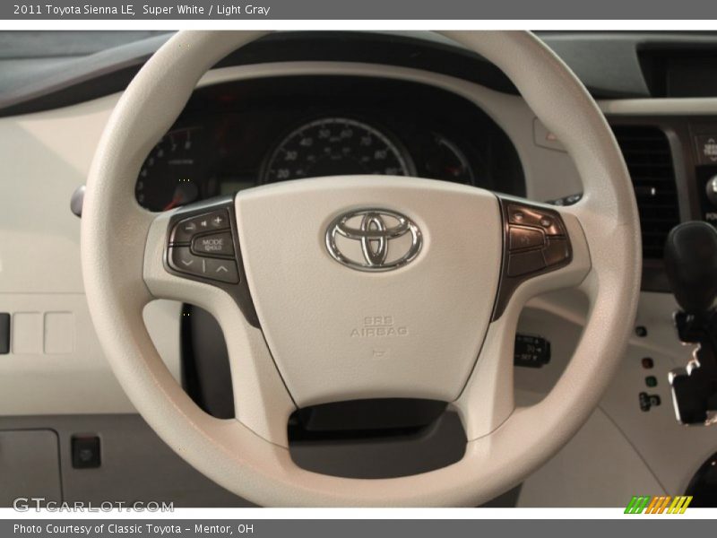Super White / Light Gray 2011 Toyota Sienna LE