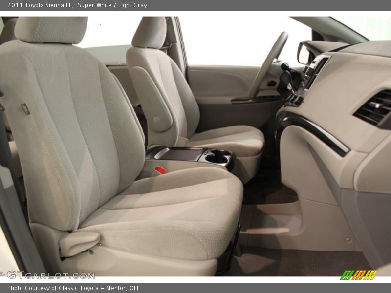 Super White / Light Gray 2011 Toyota Sienna LE
