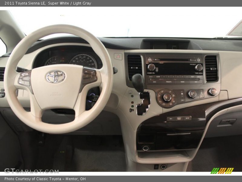 Super White / Light Gray 2011 Toyota Sienna LE