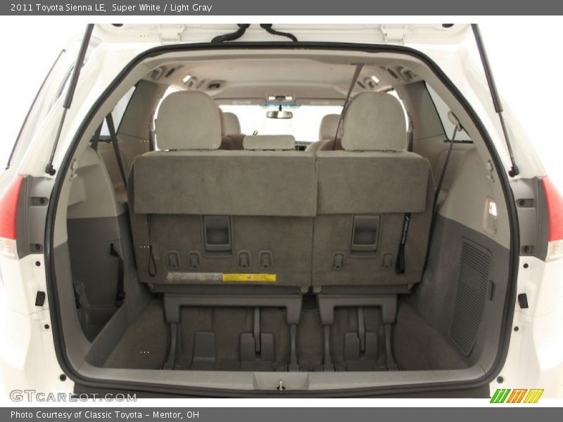 Super White / Light Gray 2011 Toyota Sienna LE