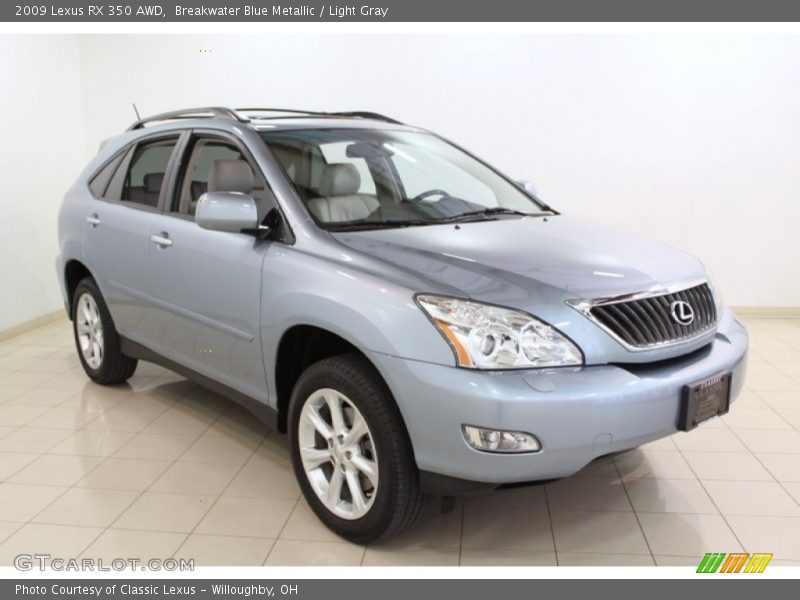 Breakwater Blue Metallic / Light Gray 2009 Lexus RX 350 AWD