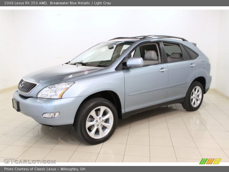 Breakwater Blue Metallic / Light Gray 2009 Lexus RX 350 AWD