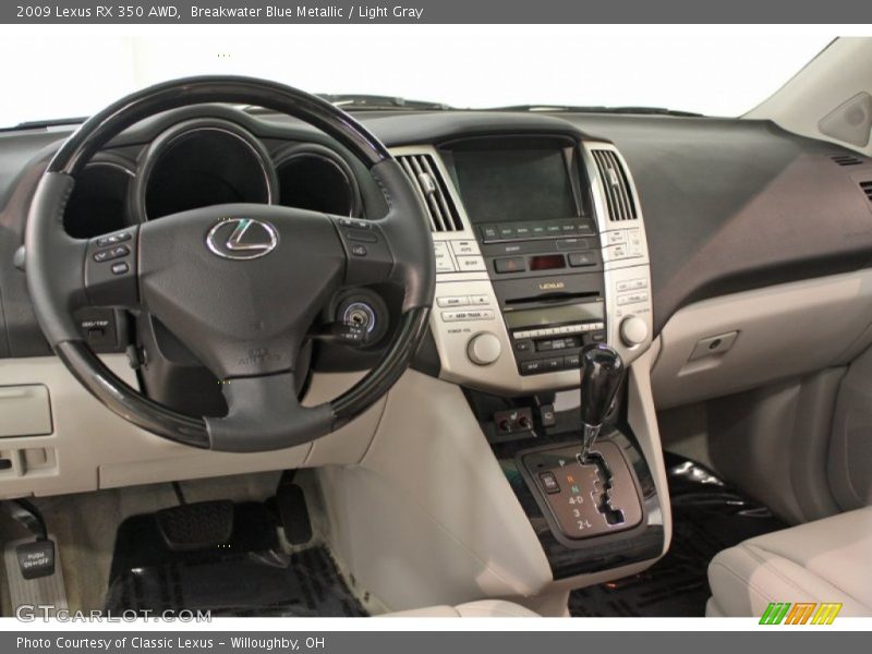 Breakwater Blue Metallic / Light Gray 2009 Lexus RX 350 AWD