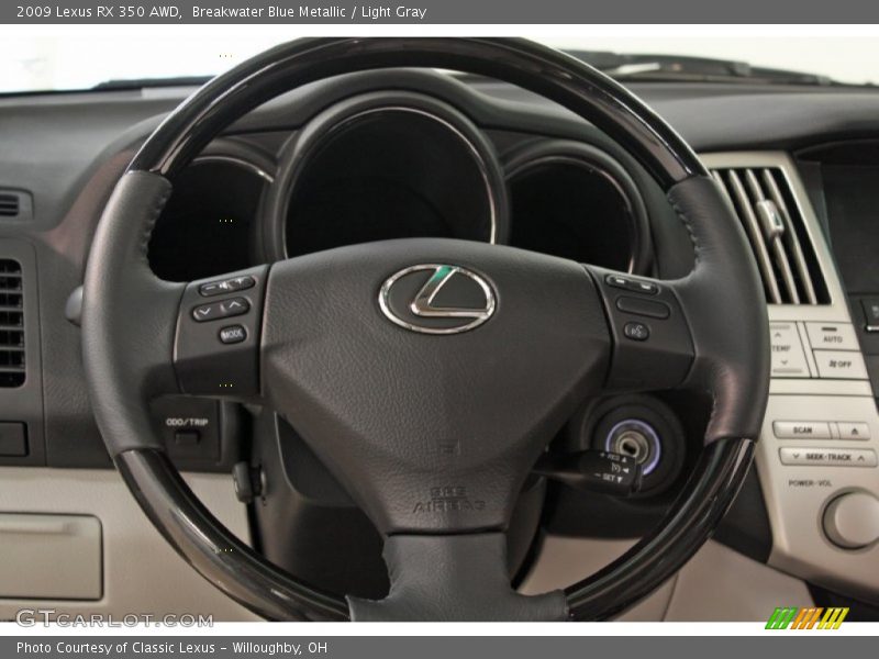 Breakwater Blue Metallic / Light Gray 2009 Lexus RX 350 AWD