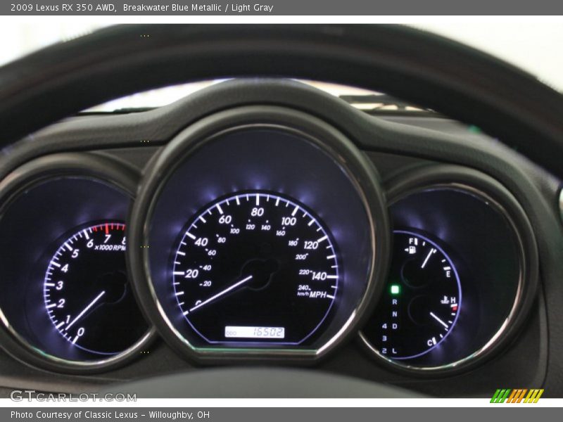 Breakwater Blue Metallic / Light Gray 2009 Lexus RX 350 AWD