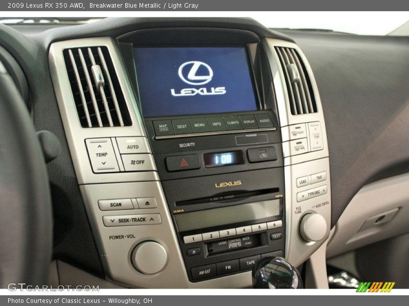 Breakwater Blue Metallic / Light Gray 2009 Lexus RX 350 AWD