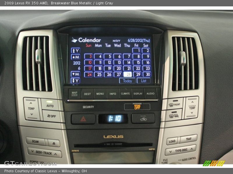 Breakwater Blue Metallic / Light Gray 2009 Lexus RX 350 AWD