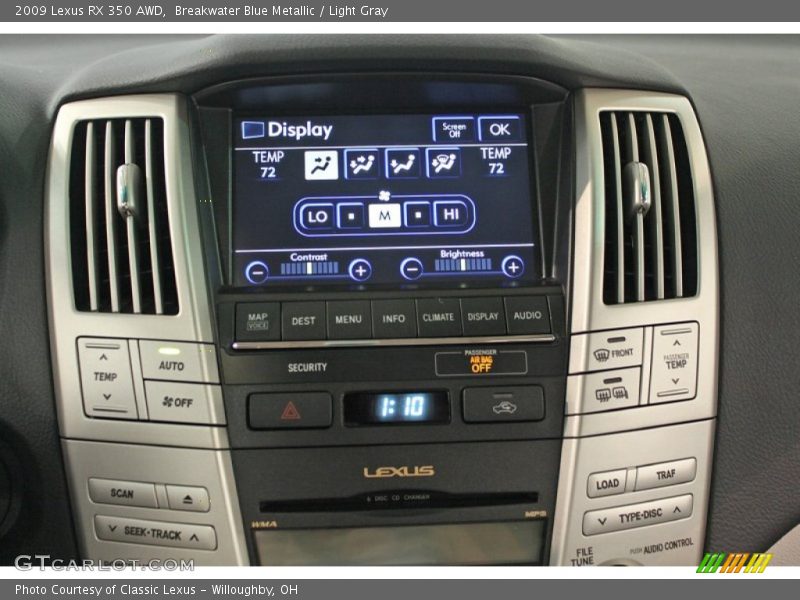 Breakwater Blue Metallic / Light Gray 2009 Lexus RX 350 AWD