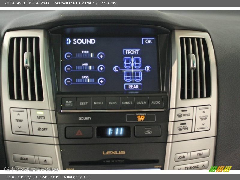 Breakwater Blue Metallic / Light Gray 2009 Lexus RX 350 AWD