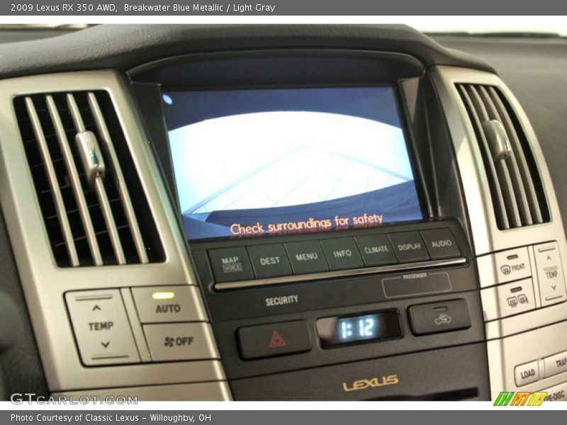 Breakwater Blue Metallic / Light Gray 2009 Lexus RX 350 AWD