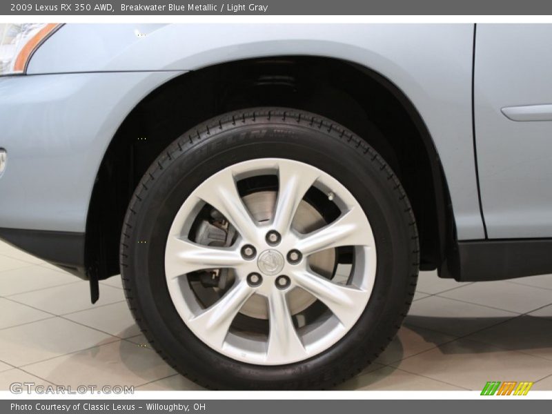 Breakwater Blue Metallic / Light Gray 2009 Lexus RX 350 AWD