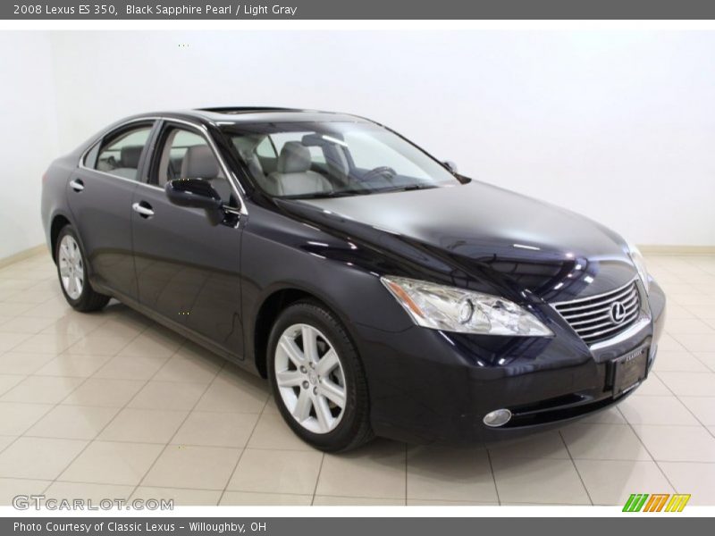 Black Sapphire Pearl / Light Gray 2008 Lexus ES 350