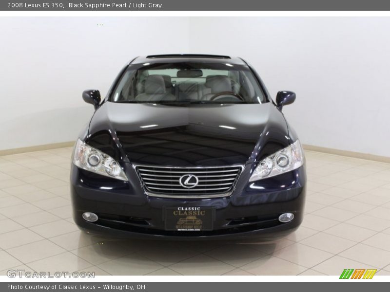 Black Sapphire Pearl / Light Gray 2008 Lexus ES 350