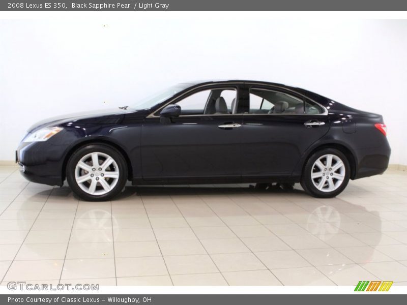 Black Sapphire Pearl / Light Gray 2008 Lexus ES 350