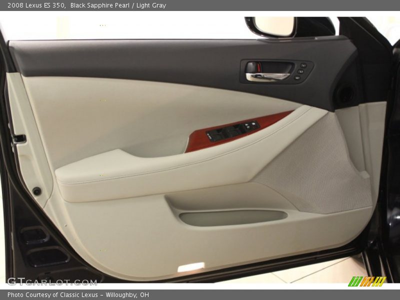 Black Sapphire Pearl / Light Gray 2008 Lexus ES 350