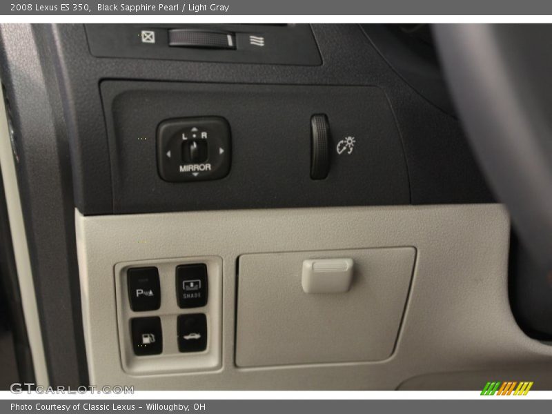 Black Sapphire Pearl / Light Gray 2008 Lexus ES 350