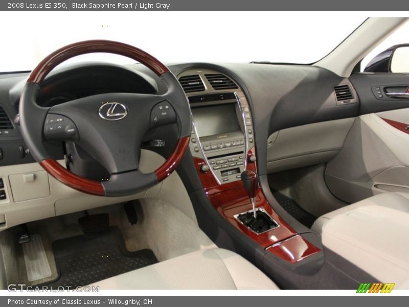 Black Sapphire Pearl / Light Gray 2008 Lexus ES 350