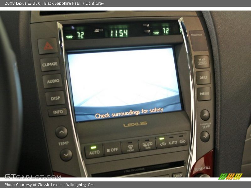 Black Sapphire Pearl / Light Gray 2008 Lexus ES 350