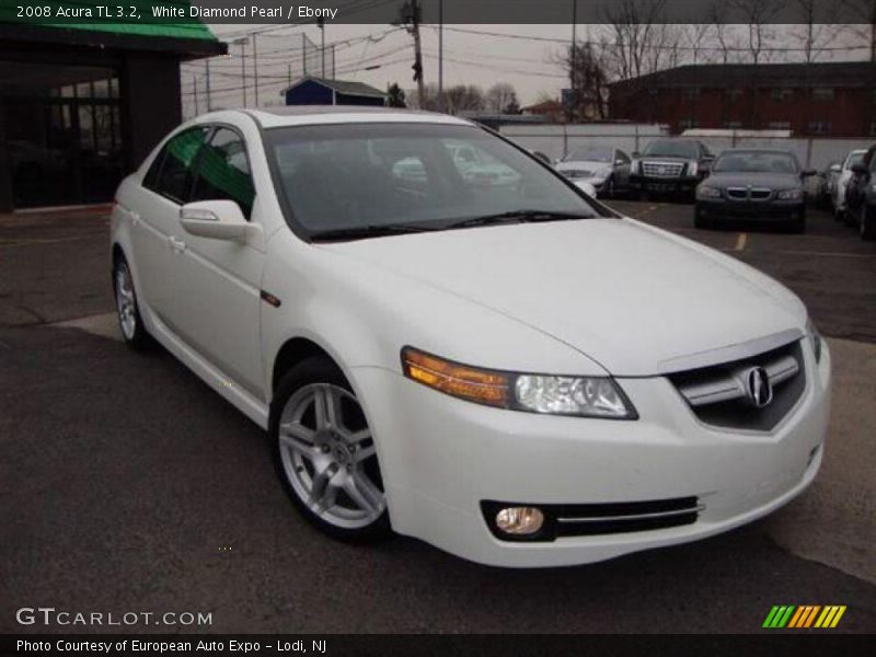White Diamond Pearl / Ebony 2008 Acura TL 3.2