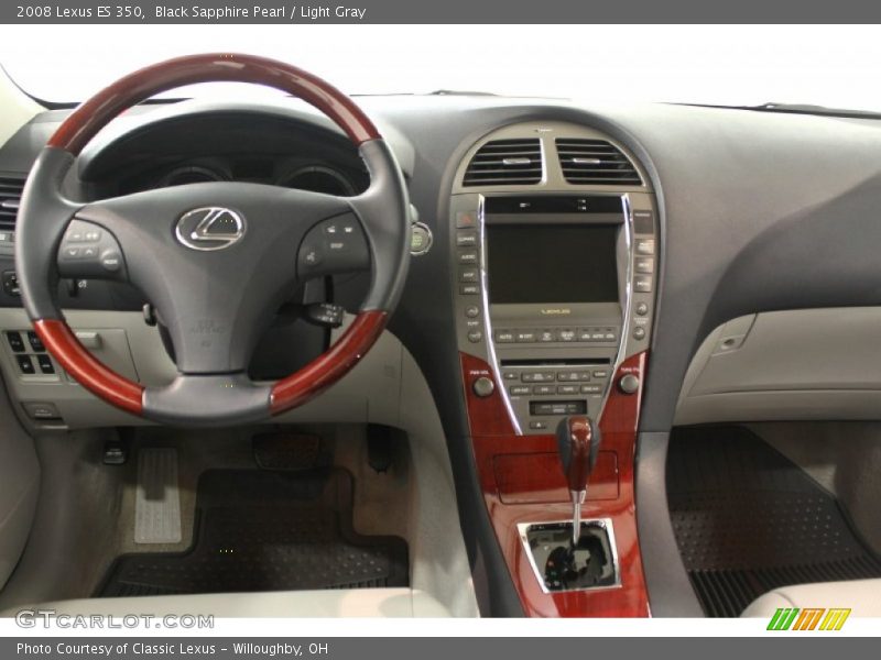 Black Sapphire Pearl / Light Gray 2008 Lexus ES 350