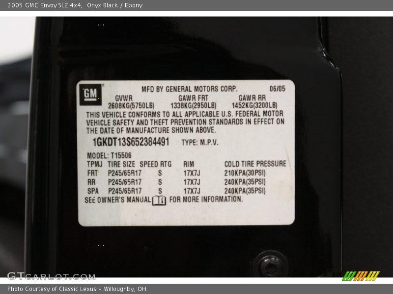 Onyx Black / Ebony 2005 GMC Envoy SLE 4x4