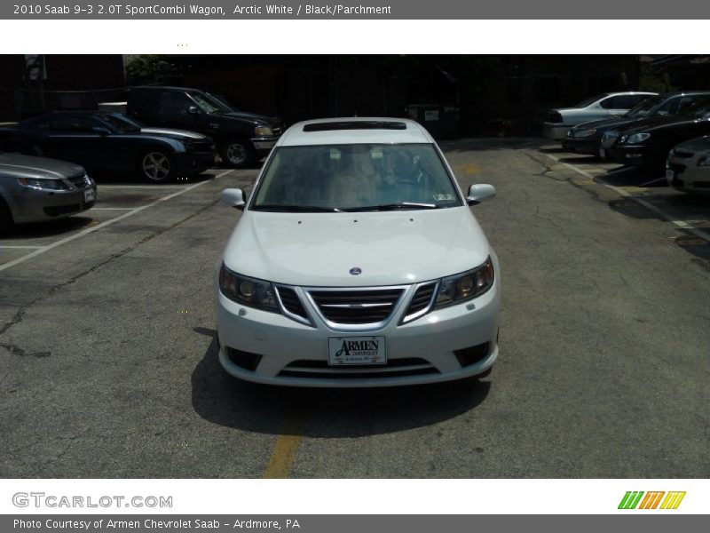 Arctic White / Black/Parchment 2010 Saab 9-3 2.0T SportCombi Wagon