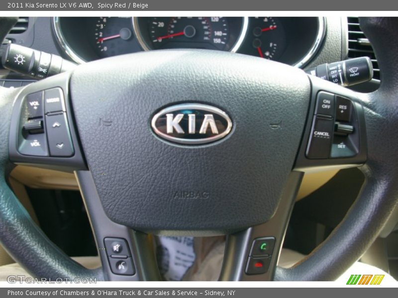 Spicy Red / Beige 2011 Kia Sorento LX V6 AWD