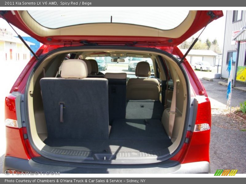 Spicy Red / Beige 2011 Kia Sorento LX V6 AWD