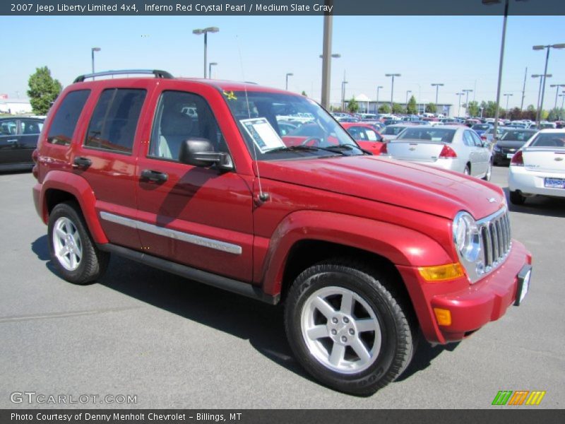 Inferno Red Crystal Pearl / Medium Slate Gray 2007 Jeep Liberty Limited 4x4