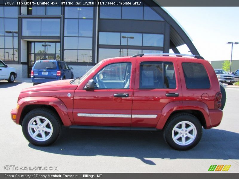 Inferno Red Crystal Pearl / Medium Slate Gray 2007 Jeep Liberty Limited 4x4