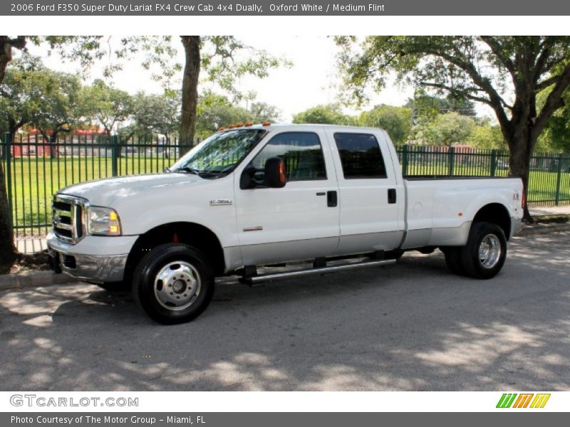 Oxford White / Medium Flint 2006 Ford F350 Super Duty Lariat FX4 Crew Cab 4x4 Dually