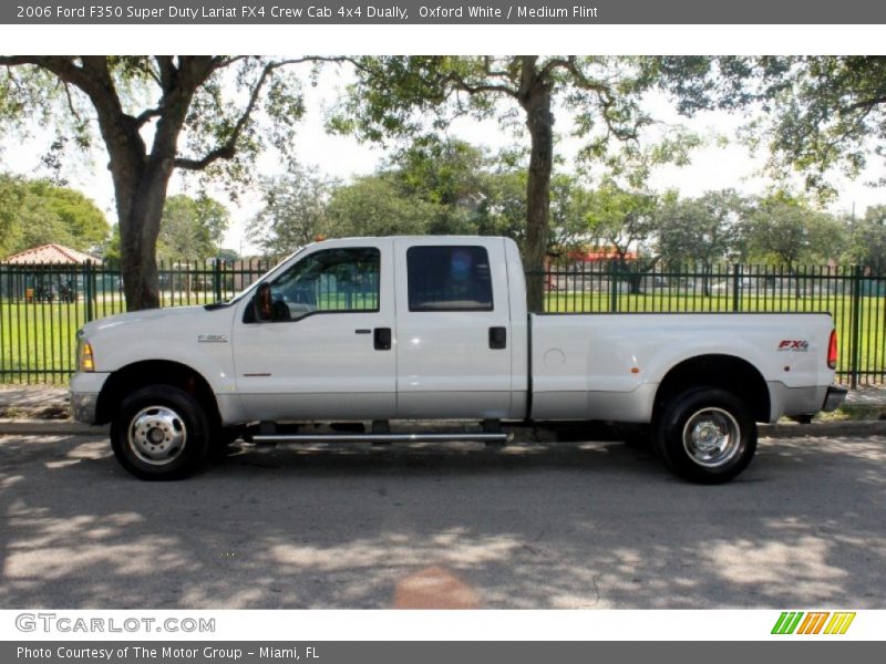Oxford White / Medium Flint 2006 Ford F350 Super Duty Lariat FX4 Crew Cab 4x4 Dually