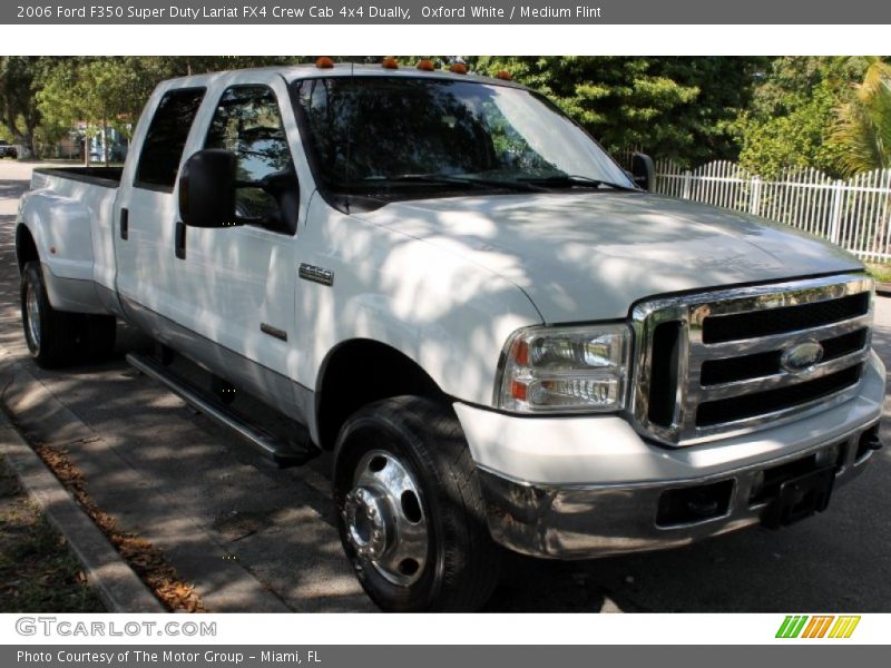 Oxford White / Medium Flint 2006 Ford F350 Super Duty Lariat FX4 Crew Cab 4x4 Dually
