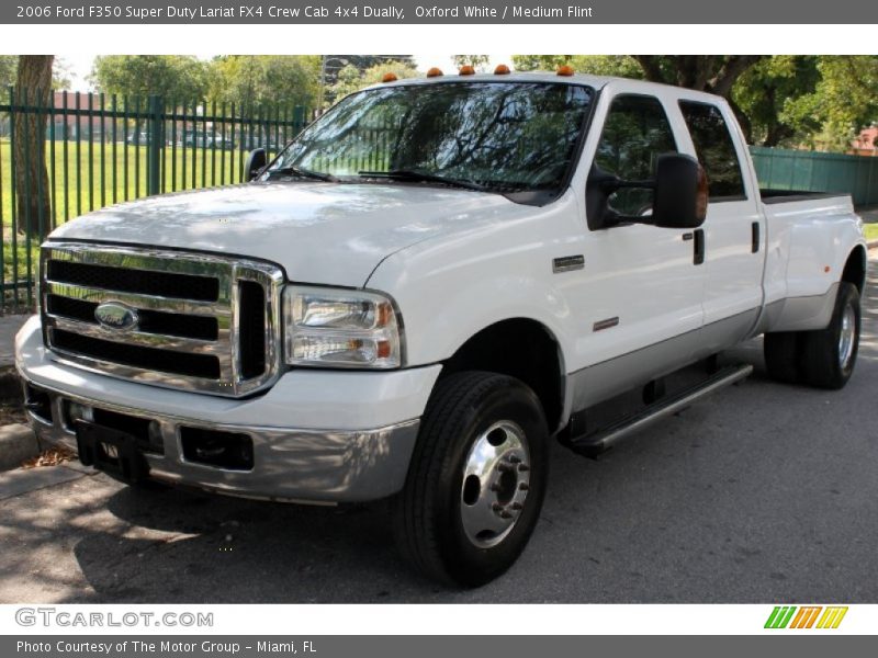 Oxford White / Medium Flint 2006 Ford F350 Super Duty Lariat FX4 Crew Cab 4x4 Dually