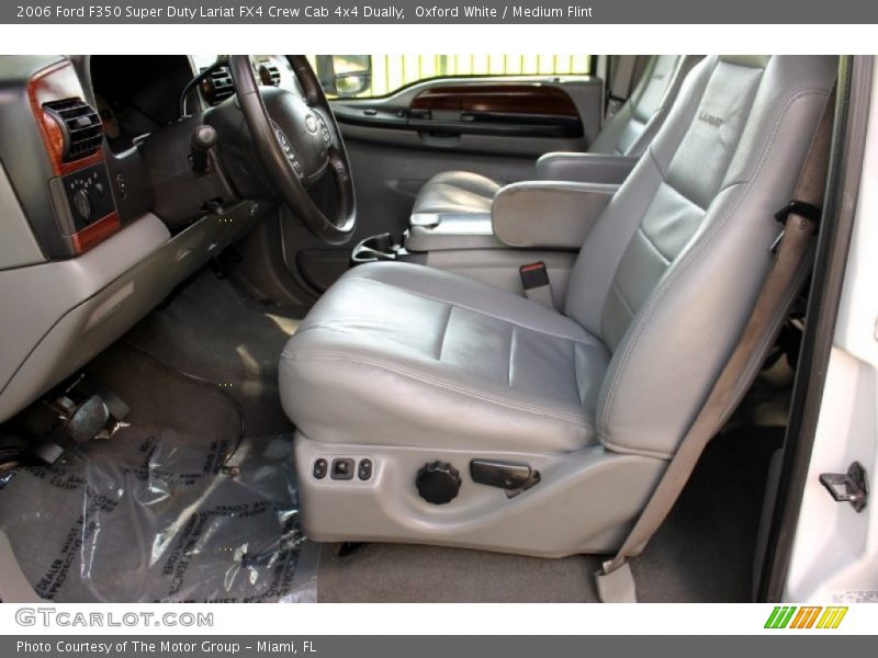 Oxford White / Medium Flint 2006 Ford F350 Super Duty Lariat FX4 Crew Cab 4x4 Dually