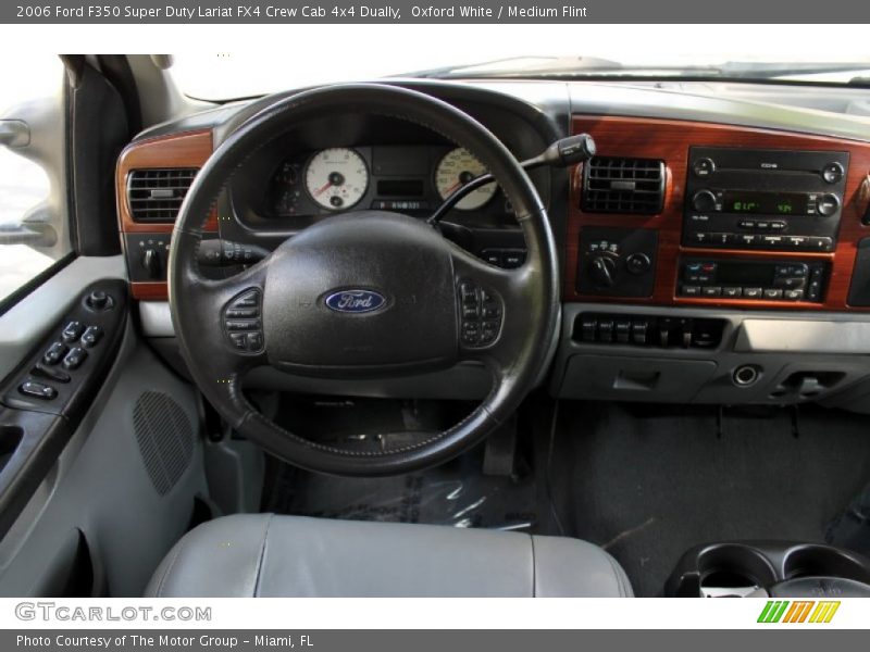 Oxford White / Medium Flint 2006 Ford F350 Super Duty Lariat FX4 Crew Cab 4x4 Dually