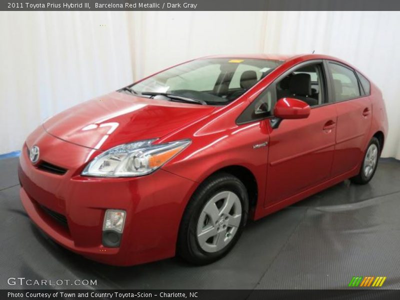 Barcelona Red Metallic / Dark Gray 2011 Toyota Prius Hybrid III