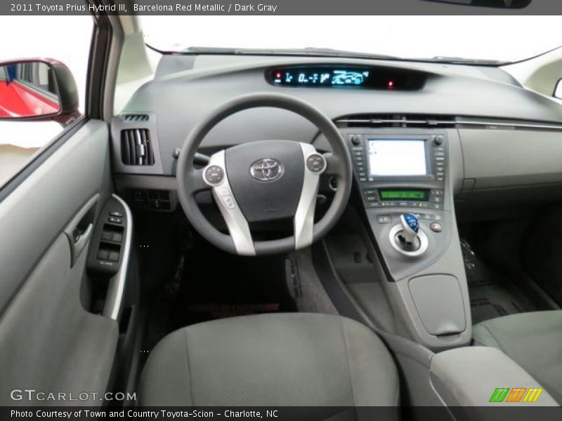 Barcelona Red Metallic / Dark Gray 2011 Toyota Prius Hybrid III