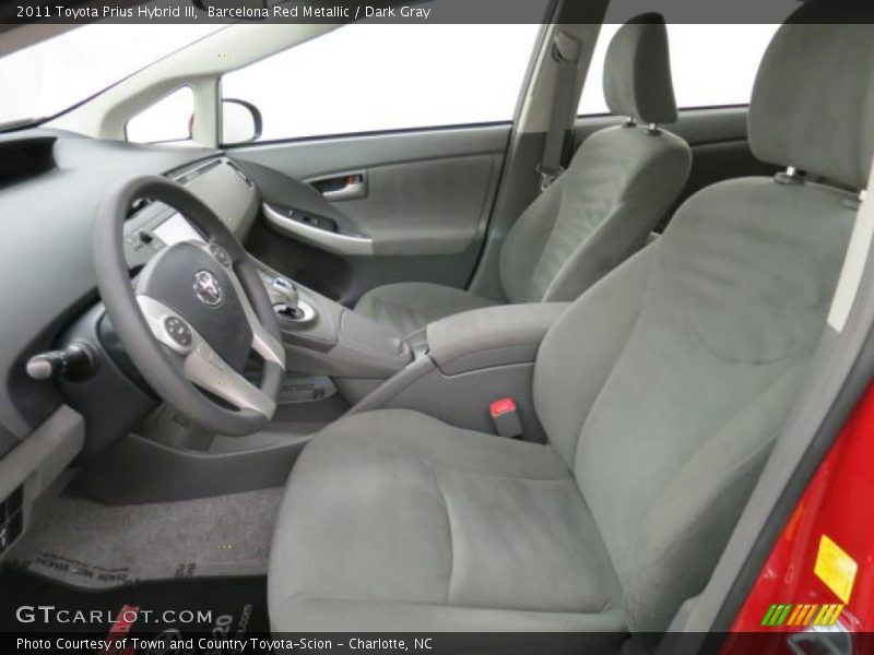 Barcelona Red Metallic / Dark Gray 2011 Toyota Prius Hybrid III