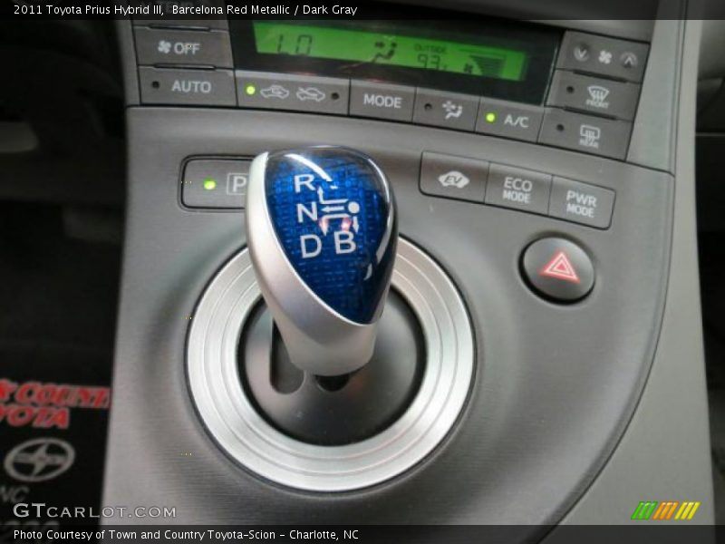 Barcelona Red Metallic / Dark Gray 2011 Toyota Prius Hybrid III