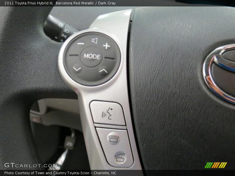 Barcelona Red Metallic / Dark Gray 2011 Toyota Prius Hybrid III