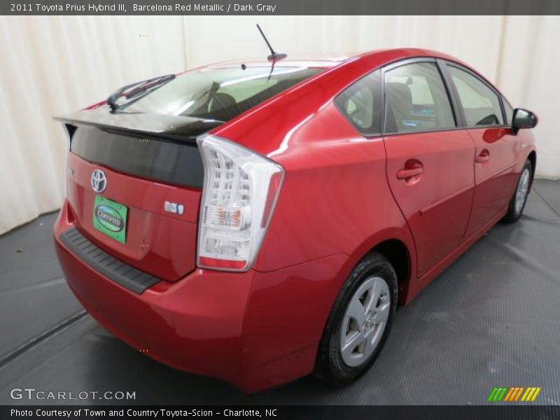 Barcelona Red Metallic / Dark Gray 2011 Toyota Prius Hybrid III