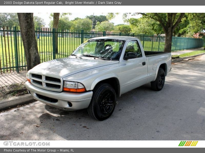 Bright Silver Metallic / Dark Slate Gray 2003 Dodge Dakota Sport Regular Cab
