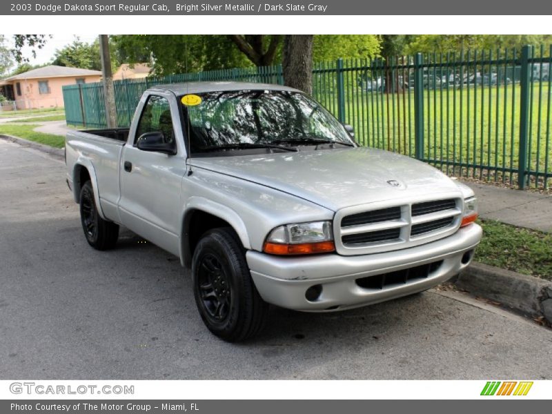 Bright Silver Metallic / Dark Slate Gray 2003 Dodge Dakota Sport Regular Cab