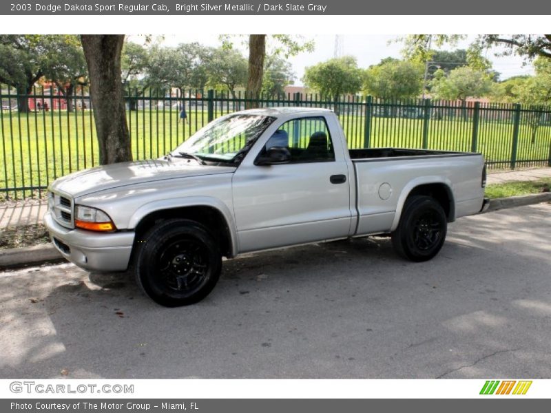 Bright Silver Metallic / Dark Slate Gray 2003 Dodge Dakota Sport Regular Cab